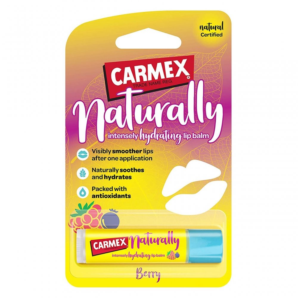 Carmex Naturally Hydrating Lip Balm Stick - Berry