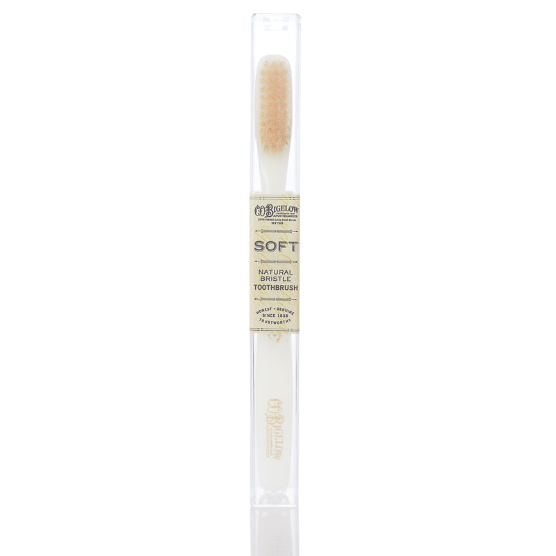 C.O. Bigelow Natural Bristle Toothbrush - Ivory Effect - Soft
