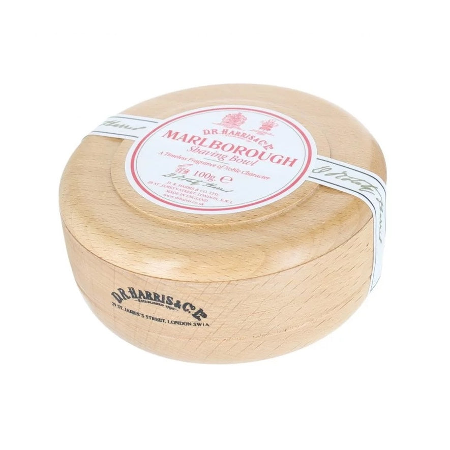 D R Wooden Shave Soap Bowl Beech Marlborough