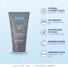 Fish Soho Strong Hold Styling Gel - HOW TO USE