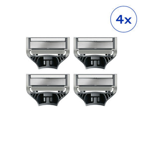 Four razor heads on a white background with a '4x' label.