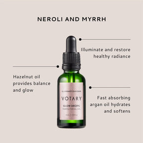 VOTARY Glow Drops - Neroli & Myrrh Facial Oil