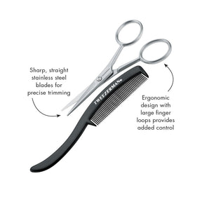 Tweezerman Moustache Scissors & Comb