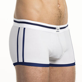 Bluebuck White Nautical Trunk with blue detail - side