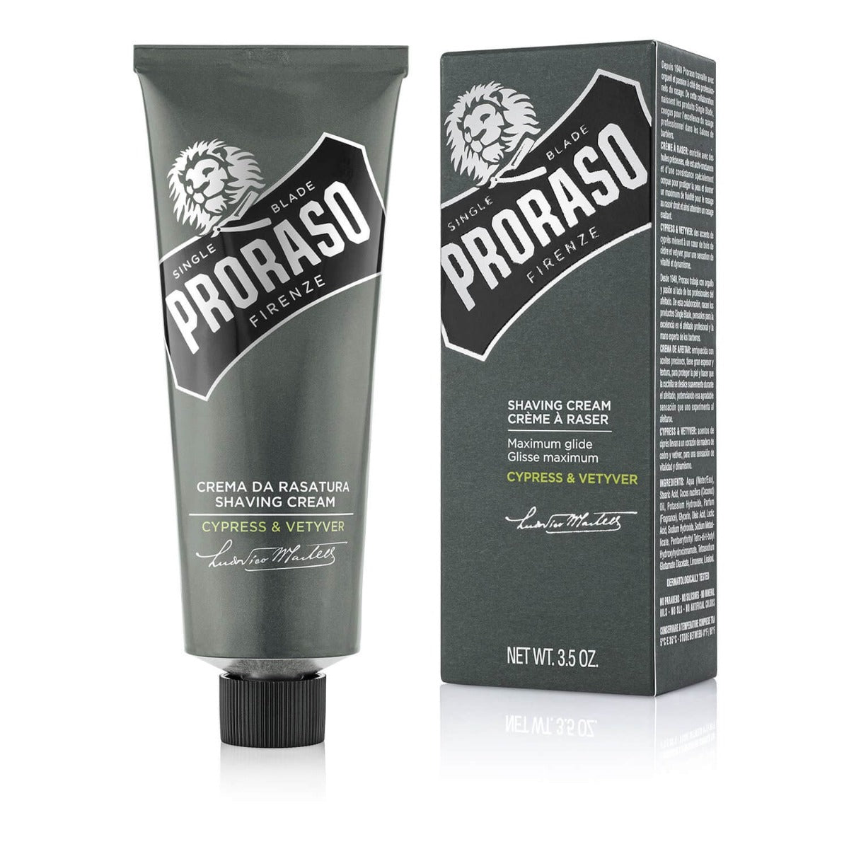 Proraso Shaving Cream Tube - Cypress & Vetyver | 100ml